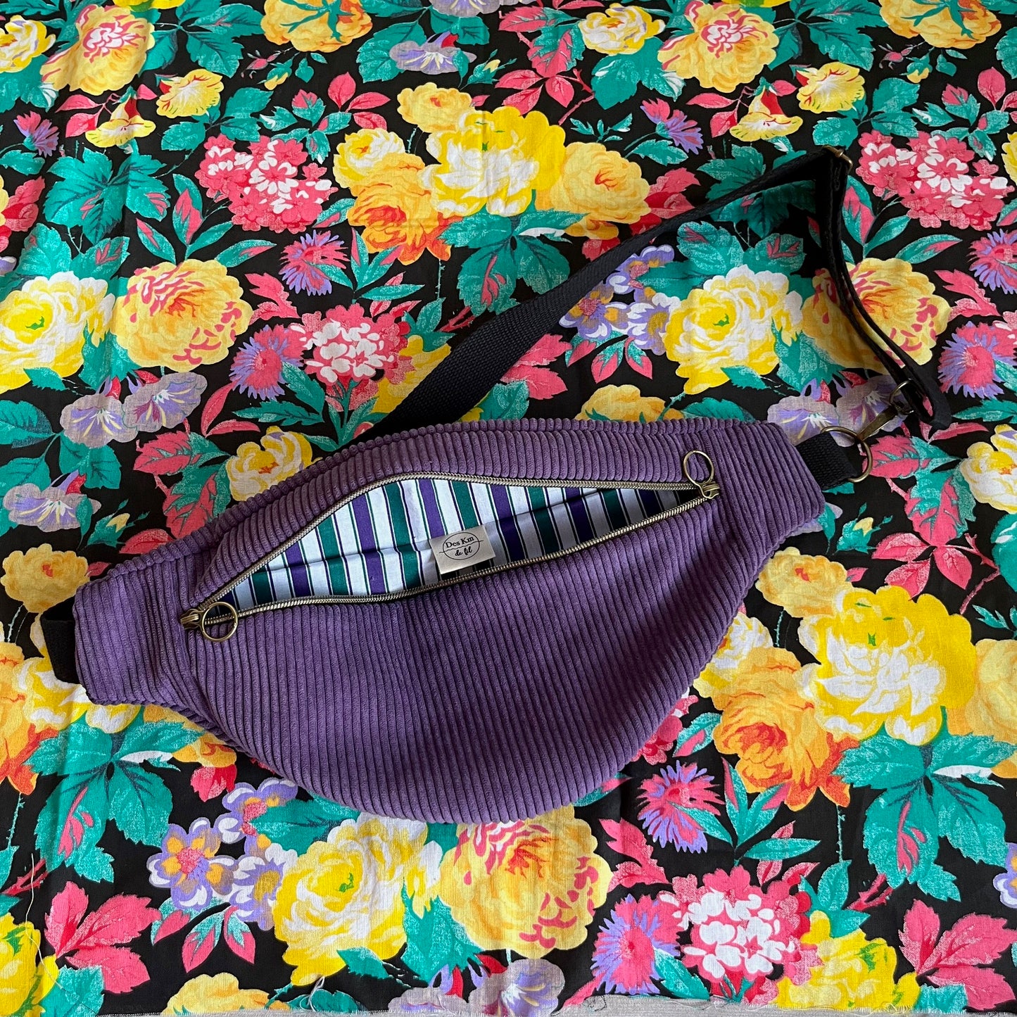 La Baroudeuse - Velours Violet & Rayures