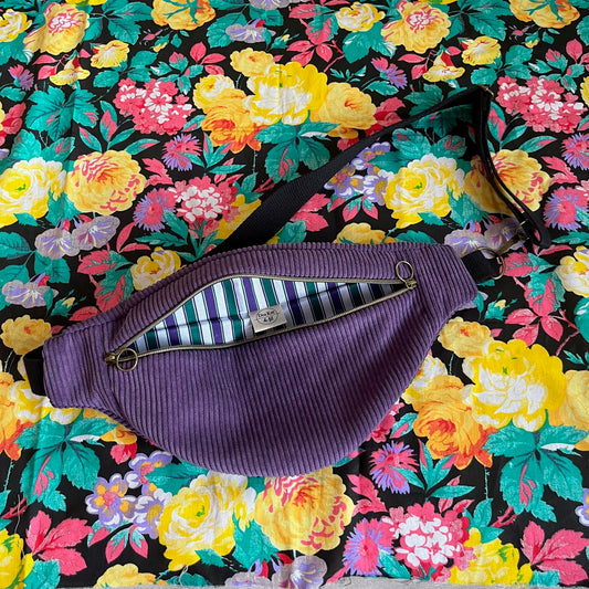 La Baroudeuse - Velours Violet & Rayures