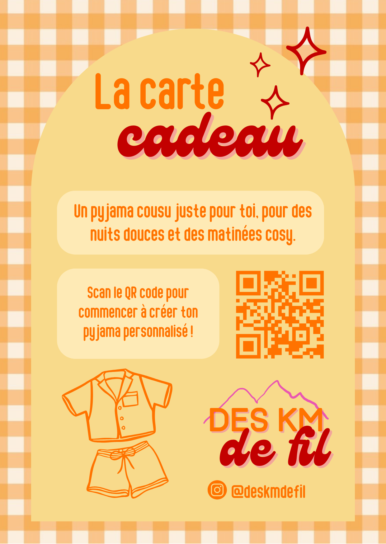 Carte-cadeau pour un pyjama sur mesure 🪡