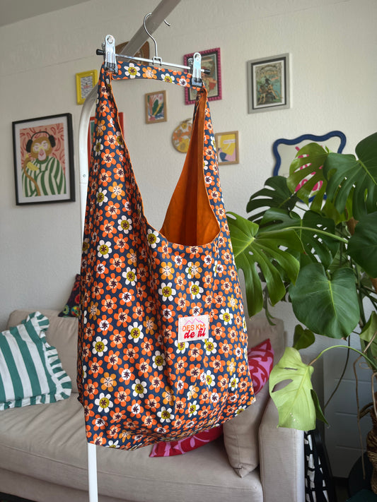 Le Sac de Plage - Fleurs orange